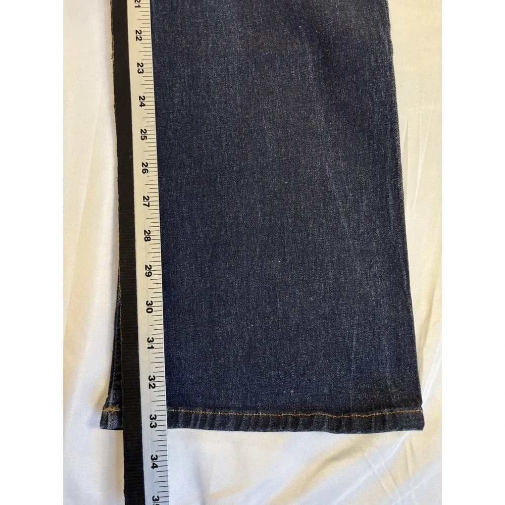 VTG DKNY Women's 6L Times Square Flare Jeans Dark Wash Blue Denim Y2K 90's Retro